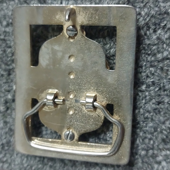 Vintage Orange Stone men's belt buckle - Picture 3 of 4